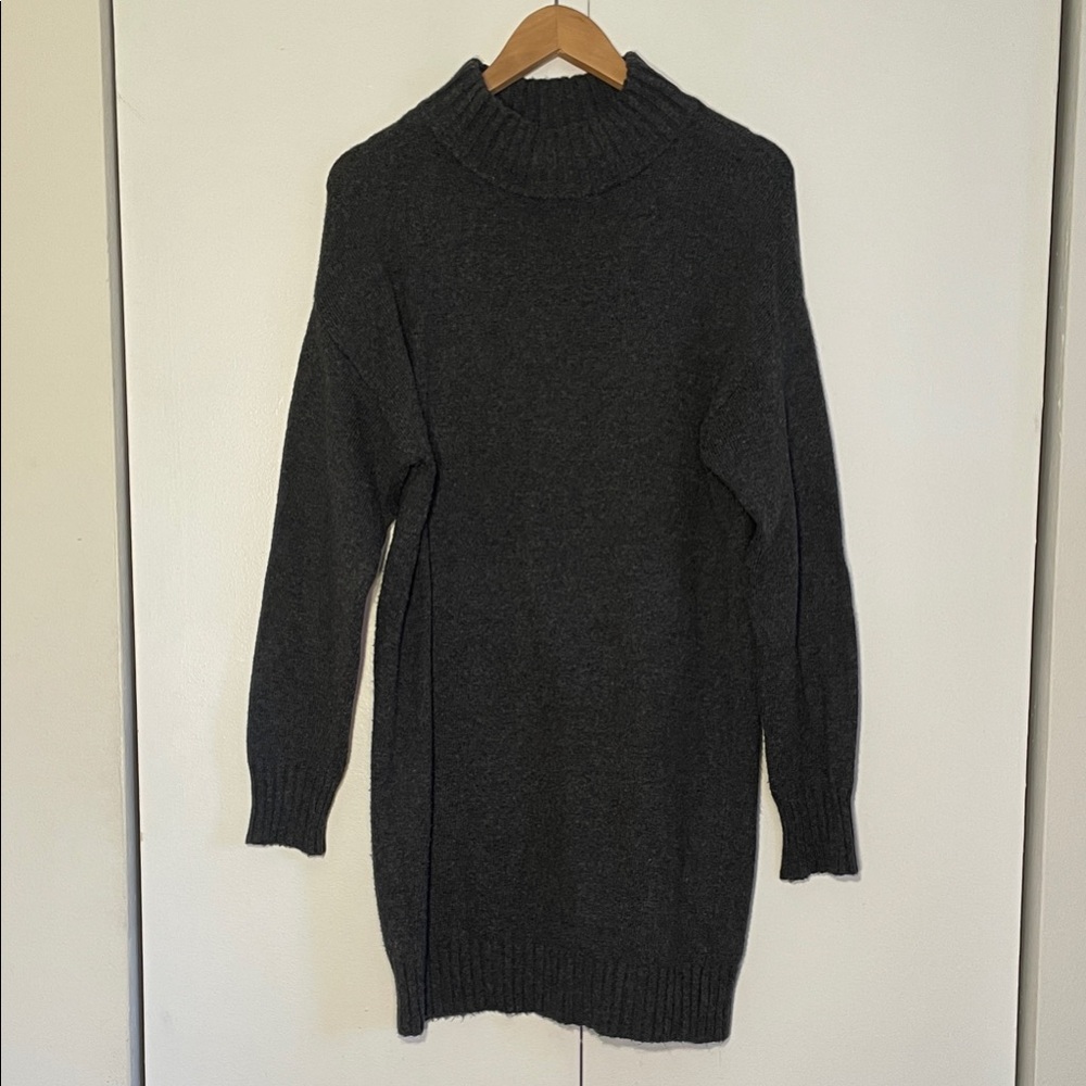 bp Charcoal Turtleneck Sweater Dress